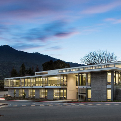 Academic Center at night