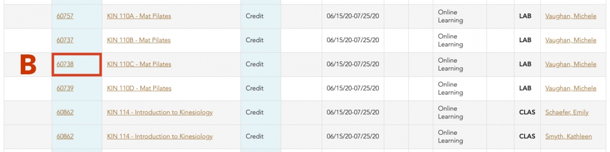 Schedule search diagram B