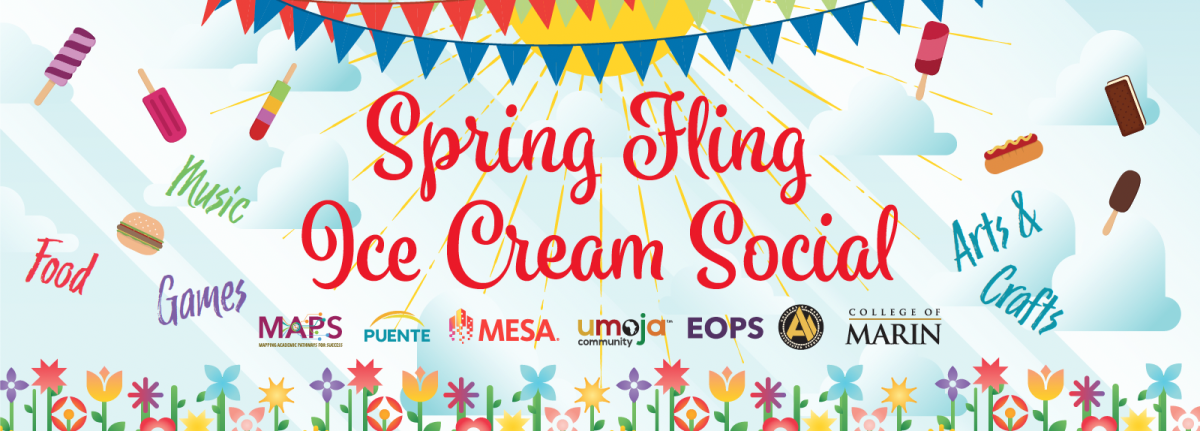 Spring Fling Ice Cream Social poster graphic