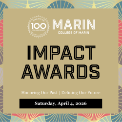 Art deco frame with gold square. Centennial logo and text that reads: Impact awards Honoring Our Past, Defining Our Future Saturday, April 4, 2026